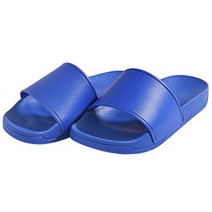 Pantofole in colore puro per scarpe basse da donna con graffi in gomma, scarpe da spiaggia casual Blu estivo