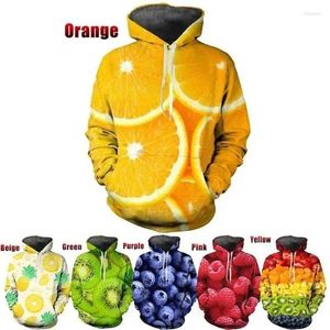 Men's Hoodies Tropical Fruits Lemon Hoodie Men 3D Avocado Kiwi Fruit Print Womens Clothing Harajuku Fashion Y2k Pullovers Hooded Hoody