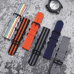 Other Watches 18mm 20mm 22mm 24mm strap suitable for Samsung Galaxy Watch 5 Pro 46mm 42mm Active2 Active1 Gear S3 front sport nylon strap J240222