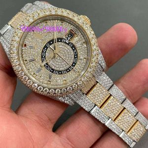 Mens Designer حركة عالية الجودة يشاهد الرجال Moissanite Iced Out Diamond Watch Montre Automatic Automatic Highmatic Watch2024