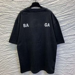 Balencigaly França Paris Designer Mistura de Algodão Camisetas Carta Impressa Mens Mulheres Mangas Gráficas 2B Roupas Casual Moda Tendência Balencaigaly Crew Neck 3840