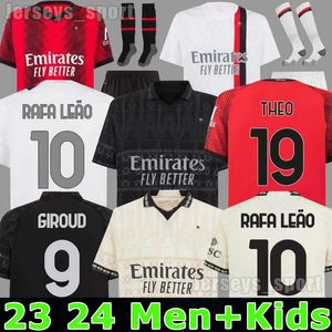 REIJNDERS 23 24 KOCHE camisas de futebol GIROUD DE KETELAERE RAFA LEAO camisa de futebol quarto 4º masculino e infantil kit uniformes 2023 2024 PULISIC LOFTUS-CHEEK AC THEO AC milans