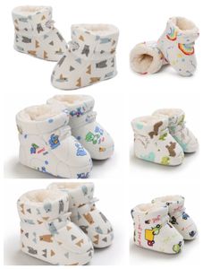 custom newborn furry Multiple Colors Infant Toddler boot cotton crib winter plush shoes boy baby anti slip cute shoe