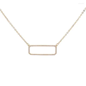 Pendant Necklaces Minimalist Everyday Wear Square Simple Necklace Chain Chokers Vintage Women Girl Wedding Birthday 2024 Gift