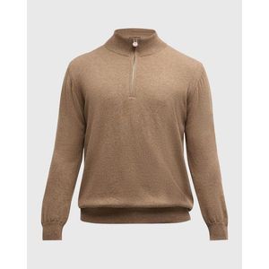 Suéter masculino inverno kiton Real Cashmere manga comprida suéter vermelho cáqui