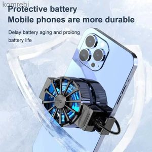 Andra mobiltelefontillbehör x16 Mobilkylningsfläkt Radiator Turbo Hurricane Game Cooler Universal Mini Cool kylfläns för iPhone/ 240223