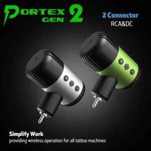 Portex Generation2タトゥーワイヤレスバッテリータトゥーパワー供給アダプターRCA DC充電式LEDデジタルディスプレイ電源