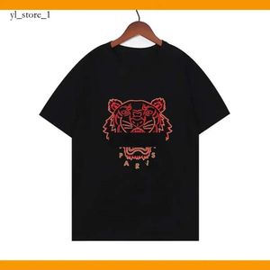 Kenzo Erkek Tişörtleri Moda Kenzo Tshirt Nakış Tiger Head Tee Erkekler Tshirts Kadın Mektup Pamuk T-Shirt Gevşek Hip Hop Street Lüks Klasik Asya Boyutu S-2XL