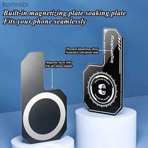 Other Cell Phone Accessories 1Pcs Mobile Phone Cooling Plate Compatible Magnetic Backclip Radiator Universal Mini Game Cooler Expand Area Radiating Sticker 24022