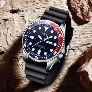 Relógio masculino de quartzo com calendário duplo, pulseira de silicone, mostrador de anel, relógios de negócios masculinos, relógio masculino de aço inoxidável 40mm, militar sports220j