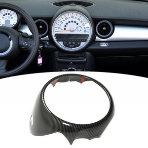 İç Aksesuarlar Otomobil Merkezi Konsol Hız Göstergesi Kapak Trim Karbon Fiber Renk Abs Gösterge Tablosu Enstrüman Çerçeve Mini Cooper R54 R55 R56