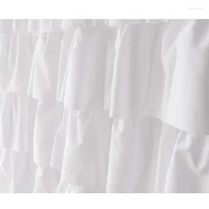 Shower Curtains Ruffle Curtain Home Decor Soft Polyester Decorative Bathroom Accessories Great For Showers And Bathtubs White 71 Inch
