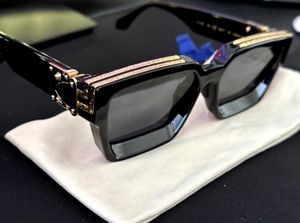 2023 Hot Millionaires Sungases Män Kvinnor Full Frame Vintage Designer Millionaire 1.1 Solglasögon Svart tillverkad i Italien med låda