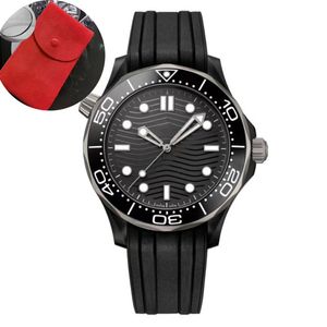 OMG 시계 자동 바다 300m 남성 시계 세라믹 베젤 럭셔리 시계 스포츠 자동 시계 운동 기계식 Oroiogio Montre de Luxe와 Box 007 Watch