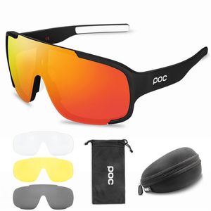 Solglasögon Eyewear POC Do Blade 4 Lens Set MTB Cycling Glasses Män Kvinnor Bike Bicycle Goggles Outdoor Sport Sunglass UV400 Gjutglasögon 293W