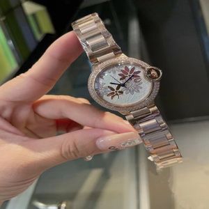 Luxury fashion women 33mm watch quartz battery crocodile grain cowhide stainless steel strap style wristwatch304B