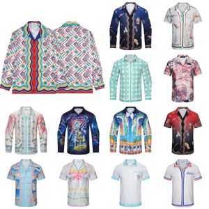 Designer Mens Tshirt Short sleeved Casablanca Spring/Summer Womens Fashion Vacation Couple Print T shirt Beach Casual Loose Long sleeved Tshirt Size M-3XL