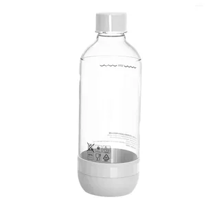 Garrafas de água 1 pc de garrafa espumante de refrigerante branco 1L resistente à pressão compatível com máquina