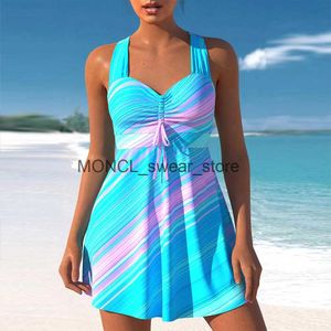 Damenbadebekleidung Plus Size Frauen Monokini 2023 Badeanzug Zweiteiler Sexy Bikini Set Tankini Badeanzug Print Swimdress Beachwear S-5XLH24222