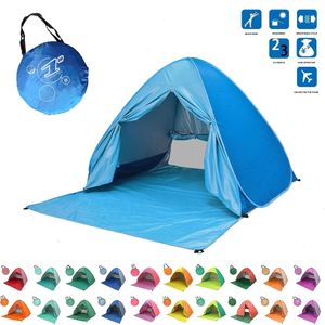 Beach Tent 165150110cm Popup Automatic Opening Antiultraviolet Full Shade Family Ultralight Folding Travel Camping 240220