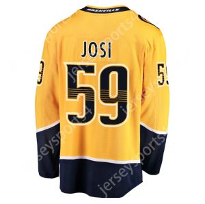 Tüm dikişli 2023 yeni toptan üst dikişli buz hokey formaları Nashville 59 Roman Josi 9 Filip Forsberg 74 JUUSE Saros 95 Dochene