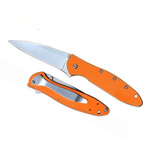 Neues 1660 Ken Onion Leek Flipper Klapptaschenmesser Orange / Grüner Griff Taktisches Jagd-Überlebens-EDC-Werkzeug BM535 3300 ks 7650 7250 7350 7550 7800