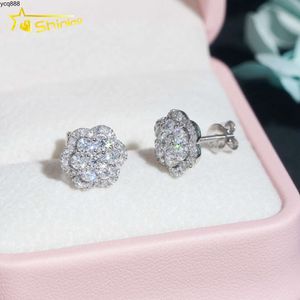 10K Katı Altın Gra Moissanite Saplama Küpe Moissanite Altın Takı Göndermeye Hazır