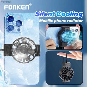 Other Cell Phone Accessories X16 Mobile Phone Radiator 7 Leaves Fan USB Power Supply Mobile Phone Air Cooling Radiator For IPhone IOS 4-6.7 Inch Phone 240222