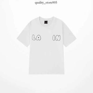 Lanvin Erkek Tişörtleri Tasarımcı Lüks Lanvins Klasik T Shirt Göğüs Mektup Baskılı Lavin Gömlek Yüksek Sokak Lavina Ayakkabı Pamuk Gevşek 645