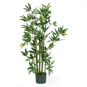 Decorative Flowers Bamboo Polyester Artificial Plant Green Cottagecore Decor Grass Backdrop Wall Panel Vases For Centerpieces Weddi