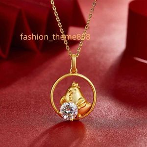 Factory grossistsmycken 925 Sterling Silver Necklace Chain With China Factor Chicken Pendant 1.0Carat Moissanite Necklace