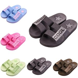 Style32 Erkek Kadın Terlik Yaz Slaytları Sandalet Yaz Siyah Pembe Kahve Yeşil Mavi Kıyısı Banyo Erkekler Antiskid Terlik Sandal Slayt Boyutu 36-45