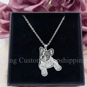 Necklaces Personalized Pet Keychain Custom Photo Custom Dog and Cat Pendant Cute Necklace Memory Jewelry Lettering Gift