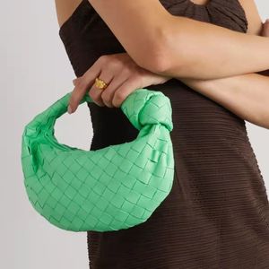 Snygg jodie axelväska lyxväska tote hög kvalitet designer mode vävt crossbody väska kvinnor croissant godis underarmsäck