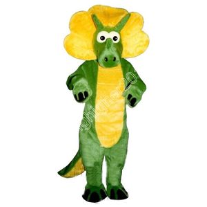Profissional personalizado verde triceratops mascote traje personagem roupas mascote natal festa de halloween vestido extravagante