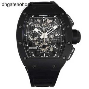 Richardmills Watch Swiss Top Automatic Watches Richardmillsr Rm 011 Black Phantom Pvd Ceramic Carbon Rubber