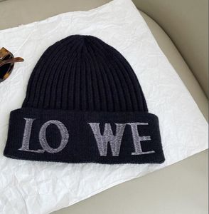 Luxury Wool Knitted Hat Beanie Designer Women embroidery Sequin Letter Beanie cap Skull Cap Winter Warm Fashion Men Fisherman embroidery Hat High Quality Free SHIP