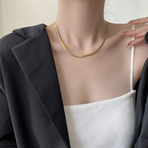 Fashion 14k Yellow Gold Weave Snake Chain Necklace For Women Men Golds Color Unisex Collar Choker Hip Pop Party Jewelry Gift New