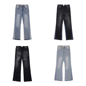 Męski projektant dżinsów kolorowy rozkloszowany dżinsy męskie i damskie High Street moping proste nogi spodnie