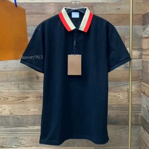 Moda Summer Włoch Designer Wysokiej jakości ubrania Mężczyźni Polo koszulka bawełniana drukowanie krótkie rękawy swobodny sport