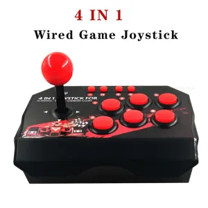 Joysticks 4 w 1 USB Wired Game Joystick Retro Arcade Console Rocker Fighting Controller Gaming Joysticks dla PS3/NSWITT/PC/Android TV