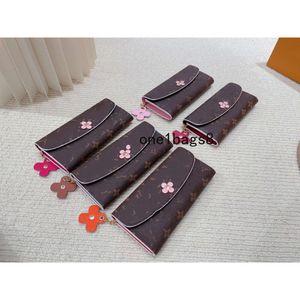 Women's same flower passport clip wallet Long fashion personality convenient classic luxury style designer wallet LL Align 2024 new high quality