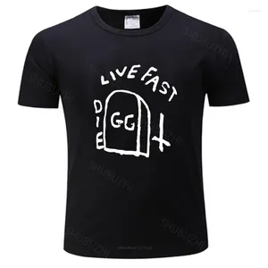 Men's T Shirts T-shirt Men O-neck Gg Allin Tombstone Live Fast Die Graphic Tee Shirt Arrive Tee-shirt For Summer Gift