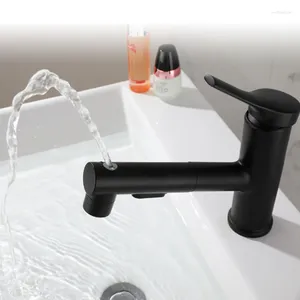 Banyo Lavabo muslukları Siyah Havza Musluğu Çeken Tek Tutucu Deliği 304 Paslanmaz Çelik ve Soğuk Su Musluk Mikseri Washbasin
