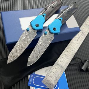 2Models BM945-221 Knives Gold Class Mini Osborne Folding Knife Vg10 Damascus Carbon Fiber Aluminium Outdoor 945 945BK 945-221 Camp Hunt Pocket EDC Tools