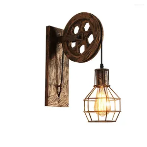 Vägglampor bar sconce retro lamplampor loft wandlamp industriell järnskugga ljus café dekoration fixtur vintage justerbar