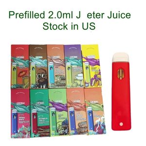 Prefilled J EETER Disposable E-cigarettes Pen Rechargeable 320mah 2.0ml Vaporizer 10 Strains Stock in US