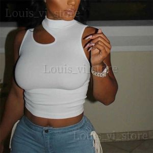 Women's Tanks Camis Cut Out Sexy Crop Tops Women Off Shoulder Solid Elasticity Skinny Sport Short Tops Women Tank Summer Tube Tops T240222