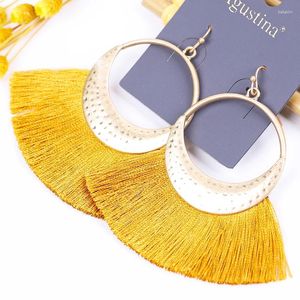 Dangle Earrings 2024女性ファッションタスル自由hohoのアクセサリー手作りのジュエリーロングコリアンクリスマスその他