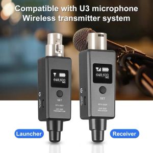 Mixer trådlös mikrofonadapter USB -laddning Trådlös mic -systemadapter U3 Trådlös mic -systemsändare för ljudblandare